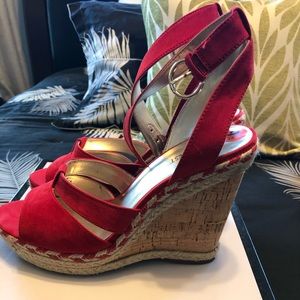 Red espadrille sandals